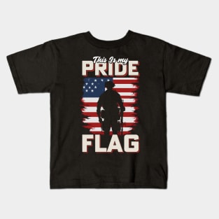 This Is My Pride Flag | USA Flag Kids T-Shirt